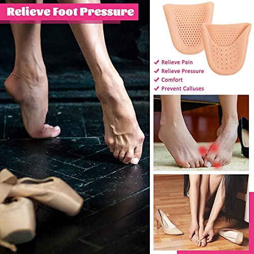 Silicone Gel Sock Pads Topper Capa Protetor Menina Mulheres Mulheres Almofada Proteção do dedo do pé para Bola Bola de Metatarsals