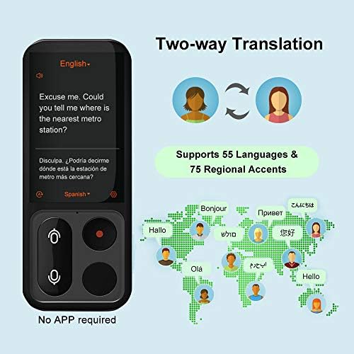 Dispositivo de tradutor de linguagem de voz Joner, dados globais ilimitados de 2 anos, tradução de fotos de suporte,