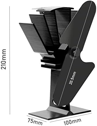 CuJux 2 Blade Blast fogão Fã de fogão em casa silenciosa e quente fogão de fogão Ultra Quiet Wood Frove Fan lareira