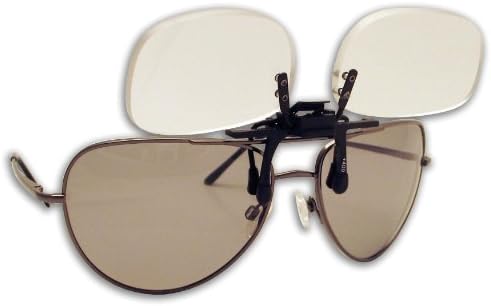 Os óculos pescadores giram e focam a ampliação polarizada - clipes de 14ss em óculos regulares com ampliação de