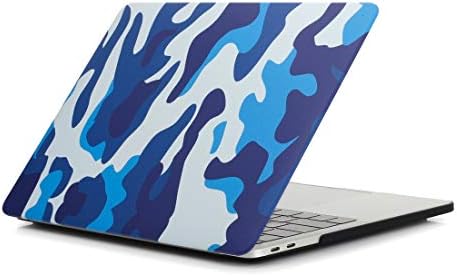 ZHANGJUN PHELE PC PC CASA AZUL CAMULFAGEM PADRÃO DO LAPTOP Decalques de água PC Case de proteção para MacBook Pro 13,3 polegadas