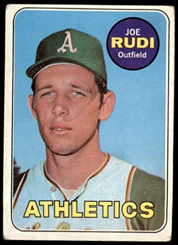 1969 Topps 587 Joe Rudi Oakland Athletics Fair Athletics