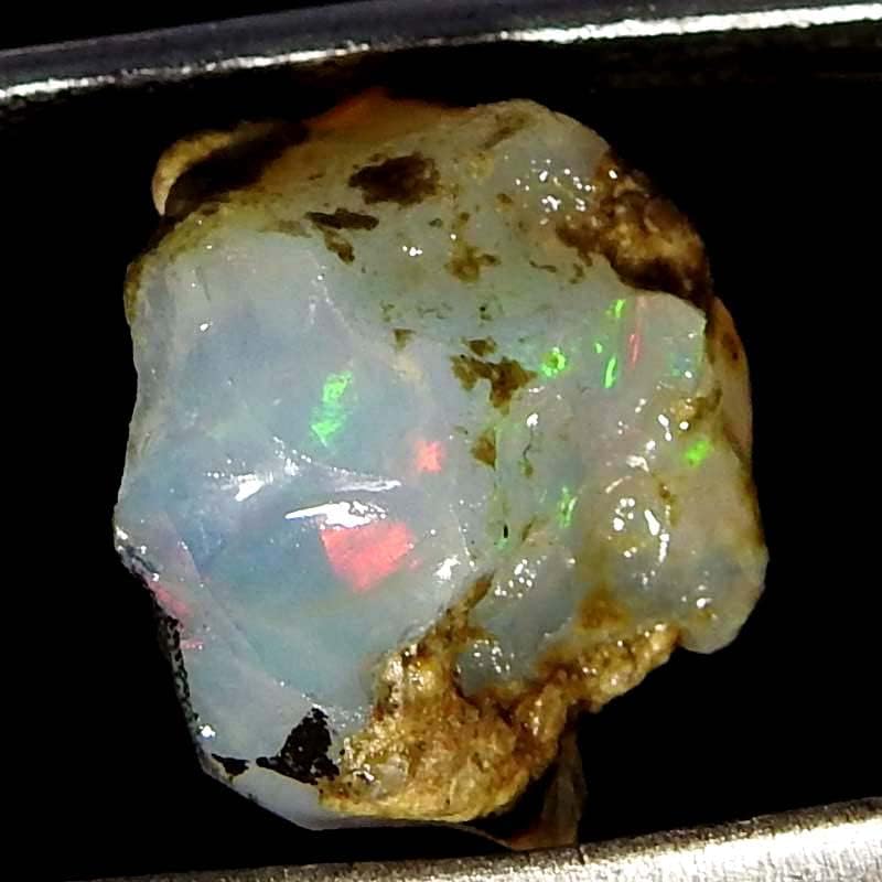 Jewelgemscraft ™ 05.20CTS. Pedra Opala Raiva Ultra Fire, Roupa Naturais, Cristais de Pedra Gem, Rocha Opal Etiópia,