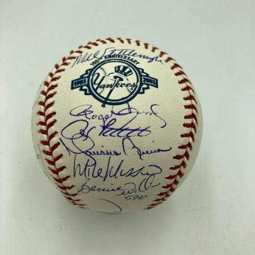 2003 A equipe dos Yankees do New York assinou o beisebol Derek Jeter Mariano Rivera RJ Coa - Bolalls autografados
