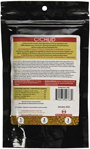 Northfin Food Cichlid Fórmula 2mm Pacote de 100 grama