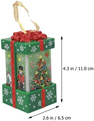 Caixa de presente iluminada da lanterna de Natal: lâmpada de suspensão decorativa da luz da árvore da árvore da árvore da árvore