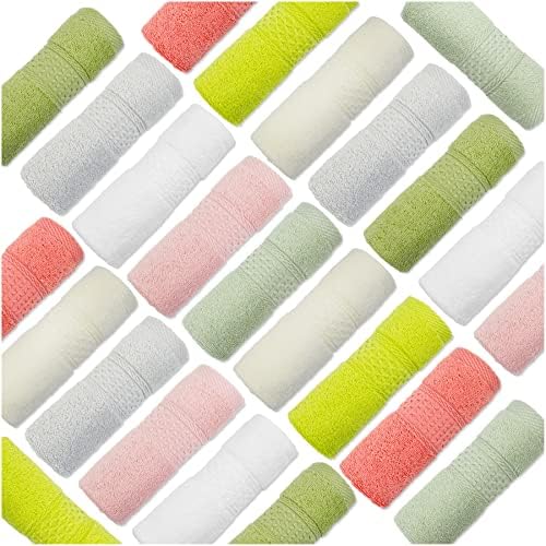 Conjunto de panos com tema da mola - 24 panos de lavagem coloridos e absorventes para uso diário