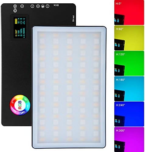 Painel de luz de vídeo LED, iluminação de vídeo de estúdio de fotografia de 45W, luz bi-colorida 3200K-7500K, 8 efeitos