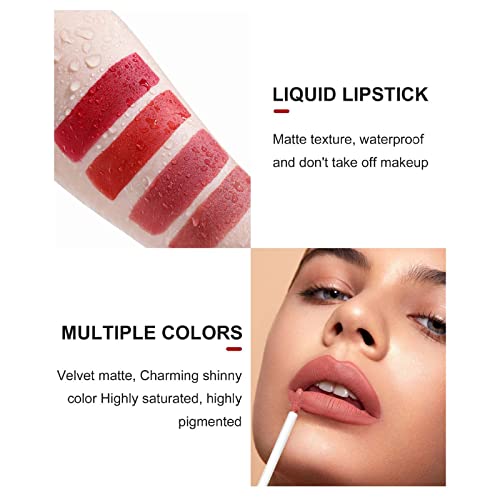 Long Wear Lip Gloss non stick copo lipliner combinação lipliner conjunto de batom lipliner de veludo de batom integrado e durável Lip Bloss Lip Mapheup Conjunto adequado para meninas e mulheres histórias não contadas batom