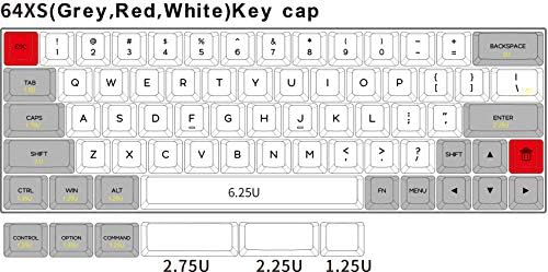 Epomaker SK64S Hot Swappable Bluetooth 5.1 teclado mecânico sem fio/com fio com retroiluminado RGB, PBT Keycaps para