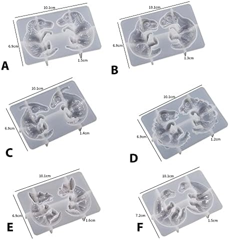 6 Pack Dragon Mold Dragon ovo resina molde de molde de dinossauro molde molde de lava dragão ovo de silicone para resina bolos de molde de molde fabricando moldes fazendo moldes de moldes de artesanato