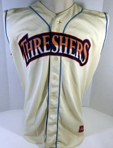Clearwater Threshers 27 Game usou Cream Jersey Vest 48 DP13426 - Jerseys de MLB usados ​​no jogo