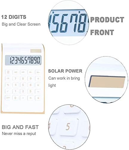 Calculadora solar, calculadoras de mesa de plástico Tilted LCD Display para Office for Home