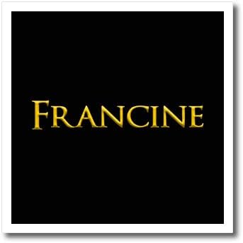 3drose francine, popular e moderno nome nos EUA. Amarelo. - Ferro em transferências de calor