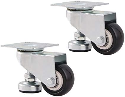 Rodas de giro giratória YJJT, roda de vegetais de bancada de trabalho retrátil para serviço pesado, ajustável, com rolamentos duplos