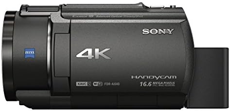 Câmera de vídeo 4K Sony Handycam 20x Optical FDR-AX40-B