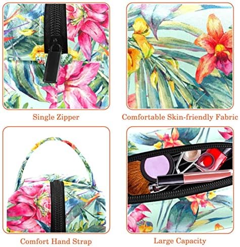 Tbouobt Bolsa cosmética para mulheres, bolsas de maquiagem Bolsa de higiene pessoal espaçosa Bolsa de viagem Gift, Flor