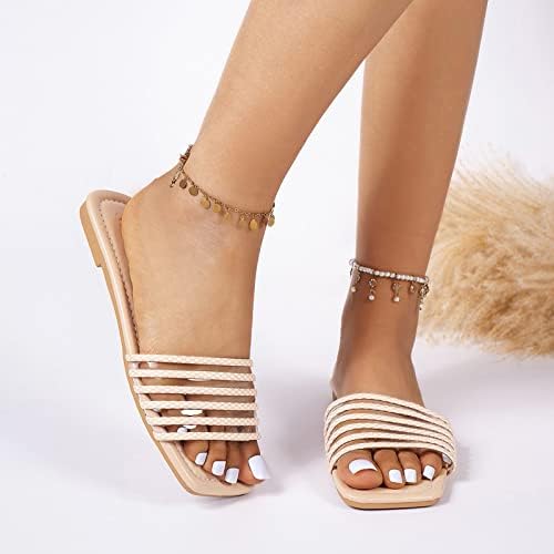 Sandálias Bling Sandals Bling de Washerce Moda Moda de Verão Strass Decorativo Decorativo Aberto dos Tos
