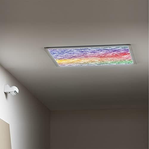 Tampas de luz fluorescente para painéis de difusor de luz de teto-zelbra com estampa de estampa de estampa-fluorescente