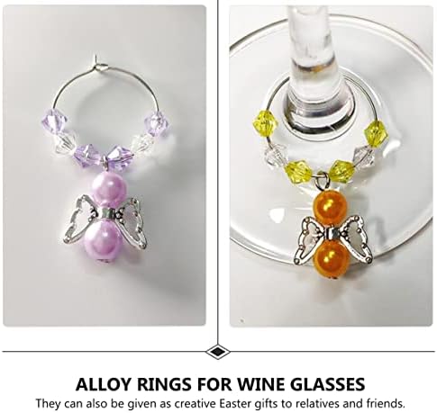 PretyZoom Wedding Supplies Champagne New Rings Marcadores anel de forma de cor Baby para identificadores charme rótulos