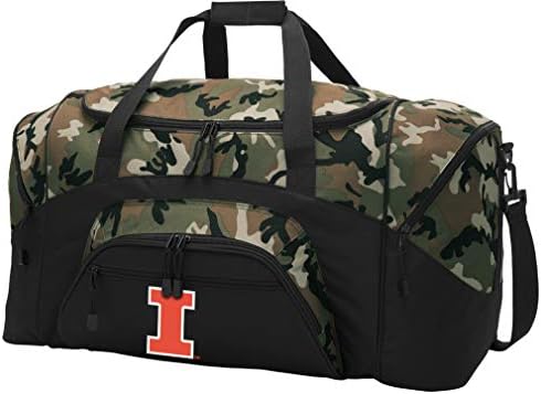 Grande Illini Duffel Bag Camo University of Illinois mala Duffle Bagage Gift Idea para homens, cara, ele!