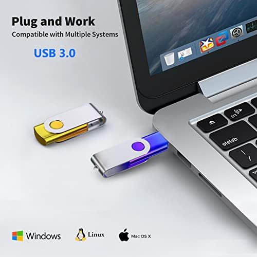 Desapela USB 3.0 de unidade flash 128 GB, acionamento de polegar de alta velocidade 128 GB USB 3.0 Flash Drive para armazenamento