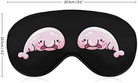 Kawaii fofo máscara de olho de peixe -bolhas para dormir de pateta de blackout com cinta ajustável para homens mulheres viajam