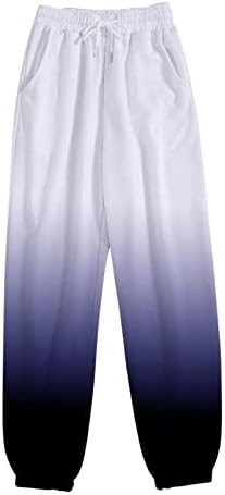 Calça de moletom feminina de altas calças de cintura alta