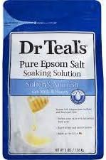Dr. Teals Milk & Honey Solução de imersão do dia do dia das mães - Puro Salt Epsom Sal e óleos essenciais suaviza a pele, facilita