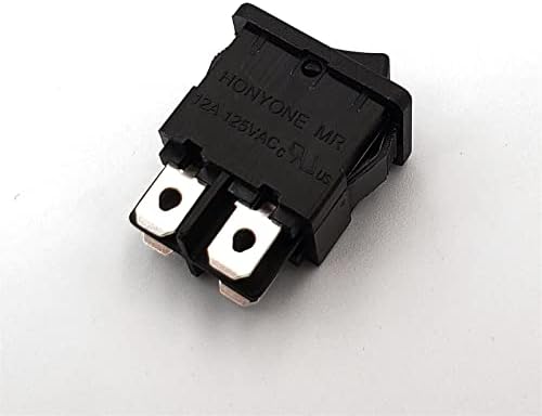 Chave de balanço Boxifa 5pcs preto 15x21mm 4pin On-off 2 posições DPST Mini Rocker Switch 12A/125VAC 10A/250VAC