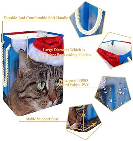 Padrão de gato Indicador grande cesto de roupa de roupa grande e impermeável Roupas cestas de roupas para roupas para o organizador