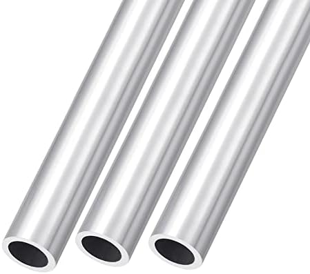 Metallixity 6063 Tubo de alumínio 3pcs, tubulação redonda de alumínio - para móveis para casa, máquinas, artesanato DIY