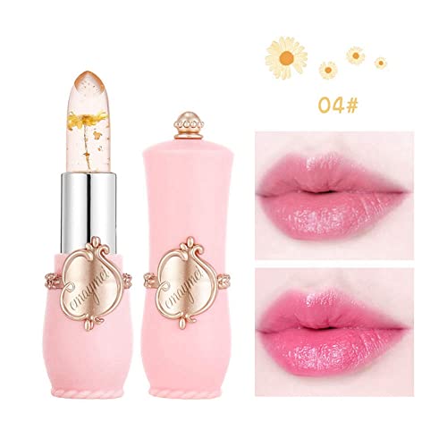 Seazoon hidratante hidratante de água de água de longa duração maquiagem maquiagem mágica alteração de cor de batom preguiçoso batom de cristal à prova d'água Lipstick Clear Lipstick #4