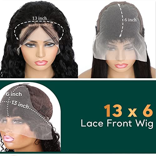 Manorshen Wave Deep Lace Front Wigs Human Human Human 13x6 Lace Frontal Wigs para mulheres negras rendas transparentes sem fúria 150%