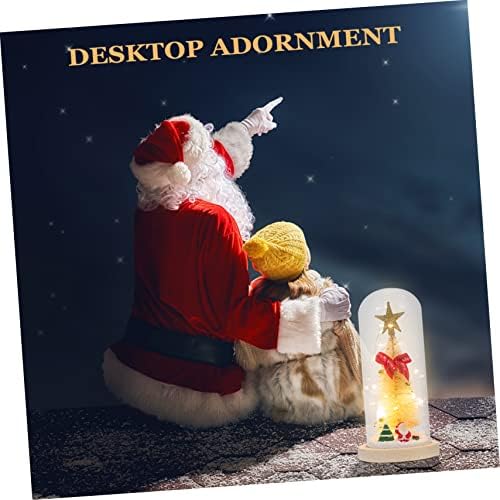 Gornamentos de árvore de Natal de Stobok 1pc Gretos de Ornamento Branco Decoração de Natividade Decoração de Natividade Night Night Brilho da garrafa LED LEDE