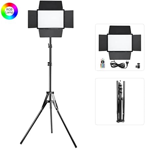 SDFGH RGB LED Video Light Photography 0-360 ° Painel de lâmpada de iluminação de preenchimento colorido CRI95+ 3000-6500K