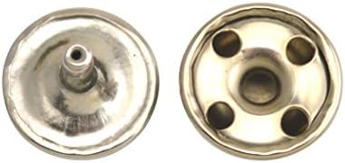 Fenggtonqii Silvery Double Cap cogumelo Rivet Metal Studs Cap 15mm e pacote de 12 mm de 60 conjuntos