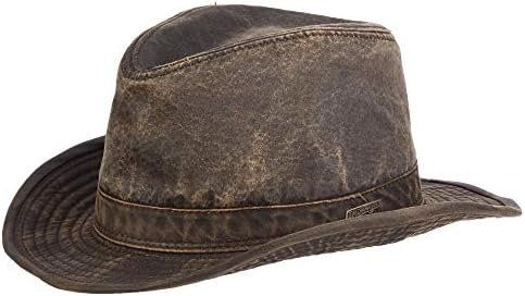 Dorfman Pacific Men's Indiana Jones Weathed Cotton Hat