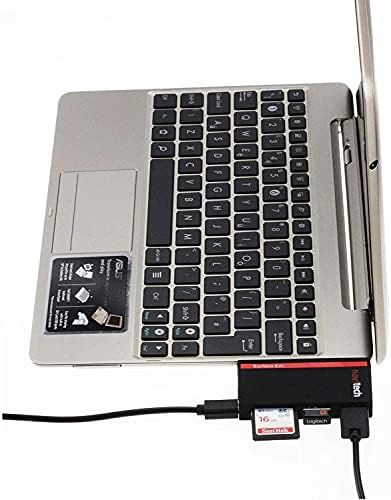 Navitech 2 em 1 laptop/tablet USB 3.0/2.0 Adaptador de hub/micro USB Entrada com SD/micro SD Reader compatível com Lenovo Ideapad 1