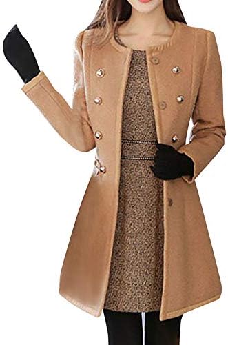 Ndvyxx Wool Lapela Trench Coat Women Works Outwear Overtelo Long sobretudo entalhado com casacos de inverno de peito de peito