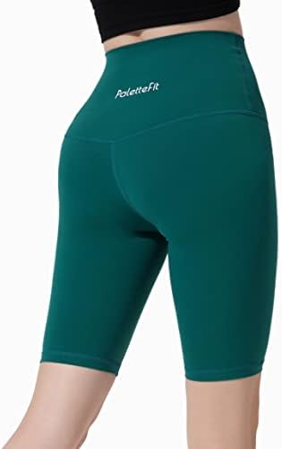 PaletteFit Biker Shorts para mulheres, shorts de treino macio de cintura alta e amanteigada, shorts atléticos femininos