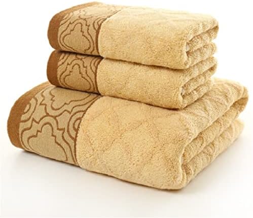 N/A Fibra de bambu Três peças Toalha de toalha Conjunto de toalhas macias fortes em forma de diamante Banheiro de hotel