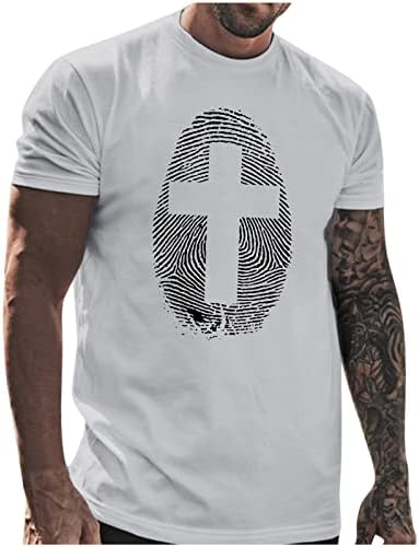 HDDK Soldier Soldier Short S-shirts Camisetas de verão Fé de impressão digital Jesus Cruz Print Tshirt Running Workout Sports