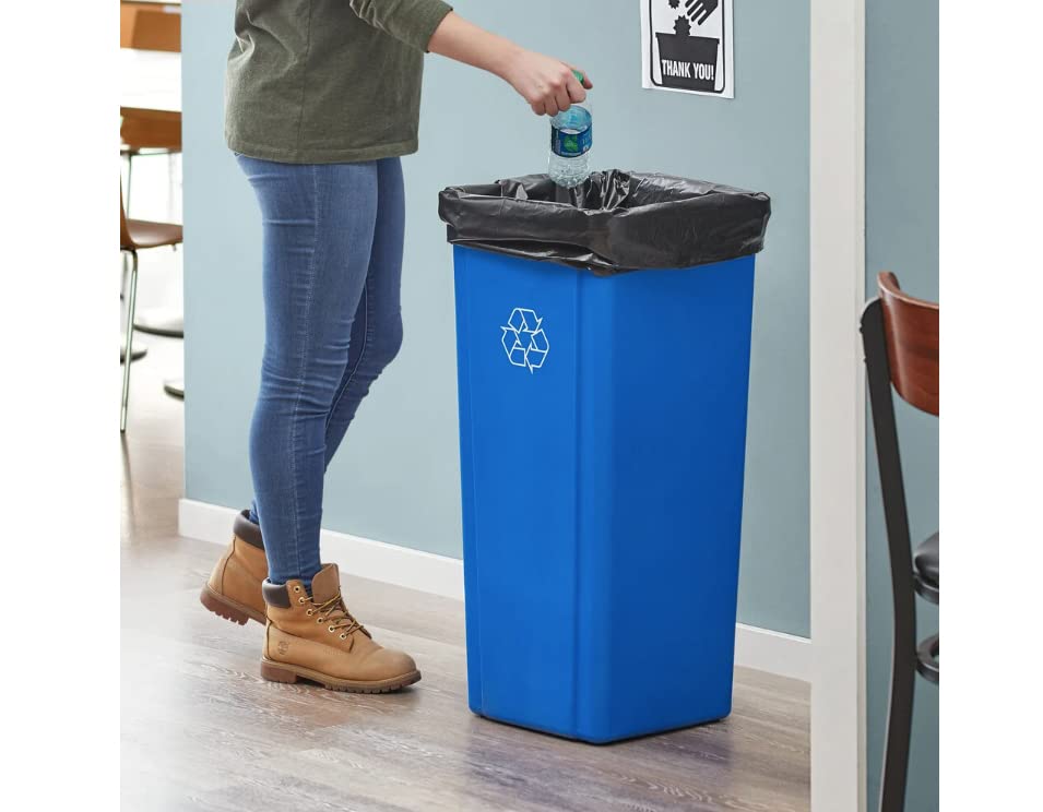 Lixo de lixo quadrado de Harrison Grays - 23 galões, lixeira, lata de lixo, recipiente de lixo, balde de resíduos,