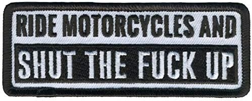 Ride motocicletas e feche o F@K Up, Patch de motociclistas, Backing de lascas de ferro com fio de ferro alto/remendo de esgoto-4 x