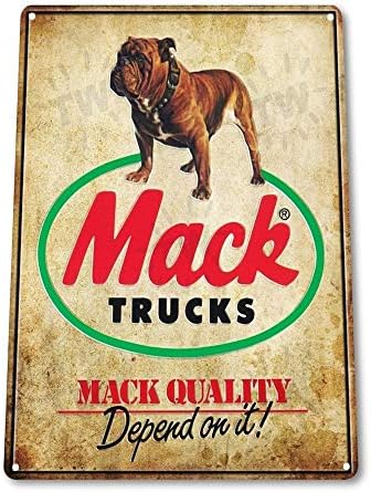 Mack Trucks Auto Garage Vintage Retro Tin Sign Sinal de lata de lata de metal 7,8x11,8 polegadas