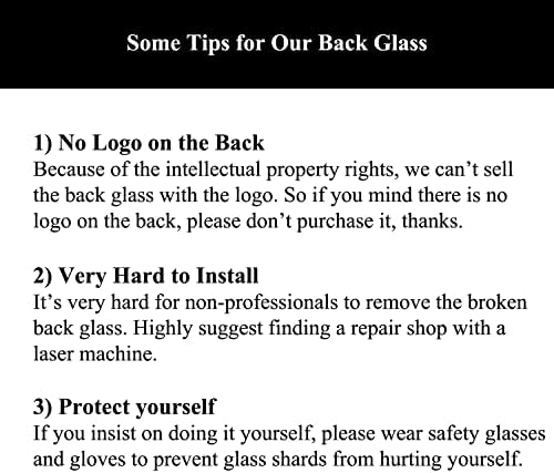Substituição de vidro da capa traseira de Lozop para iPhone 12 Pro Max com ferramentas repir, manual do usuário e adesivo de vidro traseiro