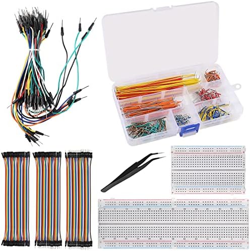 Diann 560pcs Jumper Wire Kit com fios de jumper multicoloridos de fios de bastão 40pin m-f, 40pin m-m, 40pin F-F