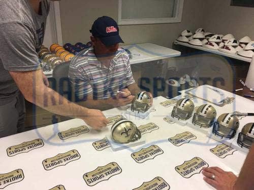 Wesley Walls assinou o capacete do Mini Saints Riddell - Mini Capacetes Autografados da NFL NFL