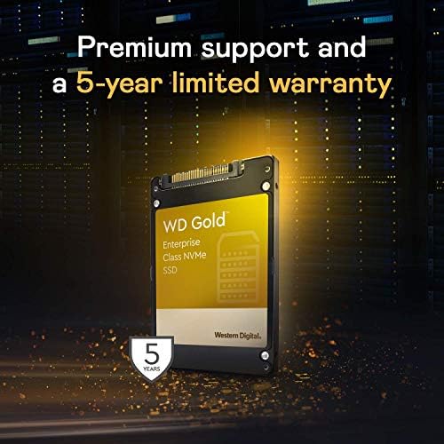 Western Digital 3,84TB WD Gold SN600 Classe Enterprise NVME SSD interno - U.2 PCIE, 2,5 /7mm - WDS384T1D0D
